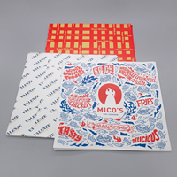 Kit 7 sans PFAS Logo personnalisé imprimé sans Fluorescent Emballage alimentaire antiadhésif 40g Papier cuisson Emballage alimentaire Papier sulfurisé