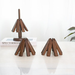 Wooden Tree Shaped Coaster Solid Wood Heat Insulation Mat For Home Decoration <b>Teacup</b> Placemat - Product Image 4