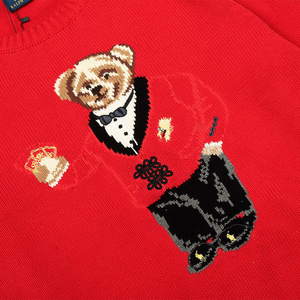 Maglione Invernale da Donna Ralph Lauren con <span class=keywords><strong>Orsetto</strong></span> Vintage, Lavorato a Mano, 100% Cotone, Girocollo, Maniche Regolari, Stile Anime Cartoon - Product Image 5