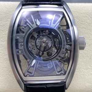 Reloj Mecánico de Lujo de Súper Calidad con Movimiento Tourbillon Central, Reloj Esqueleto con Forma Tonneau y Grand Tourbillon - Product Image 1