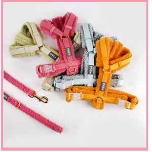 Venta al por mayor suave Sherpa ajustable de lujo perro chaleco fabricante personalizado Color Logo de lujo de terciopelo de peluche personalizado perro arnés - Product Image 2