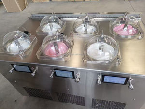 Machine à glaces verticale à 6 réservoirs de 5,5 L, machine commerciale pour la fabrication de gelato, équipement pour la fabrication de glaces dures pour les glaciers - Product Image 2