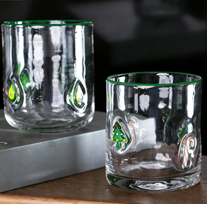 <span class=keywords><strong>Taza</strong></span> de <span class=keywords><strong>cristal</strong></span> creativa, parche bonito, contorno multicolor, corazón de crisantemo pequeño, decoración navideña, <span class=keywords><strong>taza</strong></span> de bebida fría gruesa - Product Image 4