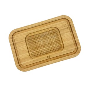Planche à découper en bambou 35x23x1.5cm rectangulaire pour la cuisine, les légumes, les fruits, les steaks, usage domestique et en restaurant - Product Image 1
