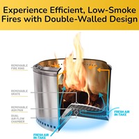 Foyer portable moderne de 15 pouces pour feu de joie en plein air, écologique pour le camping et l'utilisation en jardin