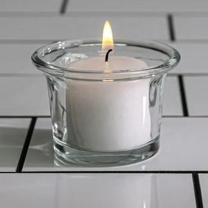 Petit porte-bougie en <span class=keywords><strong>verre</strong></span> <span class=keywords><strong>transparent</strong></span> résistant à la chaleur, pour bougies chauffe-plat et votives, idéal pour la décoration de table de mariage et de Noël - Product Image 1