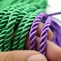 Vente en gros de corde en polyester ronde de 5mm avec 3 brins de corde torsadée pour sac en papier
