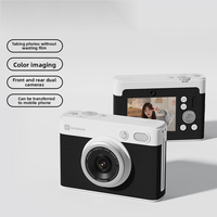 Imprimante photo couleur miniature personnalisée Printcamera D1 Pro, appareil photo rétro sans fil avec impression photo CCD et mise au point automatique