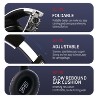 B1 Graffiti Over-Ear Bluetooth Oordopjes met FM Radio & Microfoon voor Reizen, Gaming, Zachte Oorkappen, Opvouwbaar, AUX Bedraad + Draadloze Oordopjes