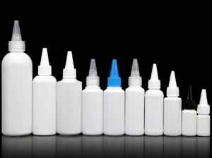 Black Cylinder PET Plastic <b>Bottle</b> Screw Cap Cosmetic - Product Image 2