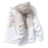 OEM 사용자 정의 후드 코트 슬림 파카 지퍼 남성 패션 인쇄 재킷