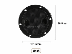 Plaque d'inspection <span class=keywords><strong>de</strong></span> pont <span class=keywords><strong>de</strong></span> bateau circulaire en plastique ABS antidérapante avec vis, couvercle détachable blanc/noir <span class=keywords><strong>de</strong></span> 4, 6 et 8 pouces - Product Image 5