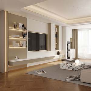 Meuble TV LED moderne de haute qualité pour salon avec espace de rangement en bois, compatible avec les téléviseurs de 65 pouces et plus, idéal pour les hôtels - Product Image 1