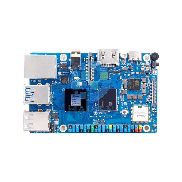 Orange Pi 4 Pro 4GB/8GB/12GB RAM LPDDR5 8 Core 64 Bit Single Board 3TOPS AI NPU A733 WiFi 6 & BT 5.4 Development Board