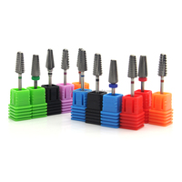 Fresas de carburo de 2.35mm multi-grano para uñas, para pulir puntas de uñas acrílicas, limpiar cutículas, eliminar gel, desobstruir y para nail art, fresas de diamante