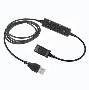 Câble de raccordement RTS DA80 compatible avec les casques de centre d'appels Plantronics ou Jabra, câble QD vers adaptateur <span class=keywords><strong>jack</strong></span> <span class=keywords><strong>USB</strong></span> - Product Image 1