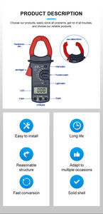 Multímetro Digital, Pinza Amperimétrica Digital de CA/CC, Probador DT201, Multímetro Digital con Osciloscopio LCD - Product Image 6