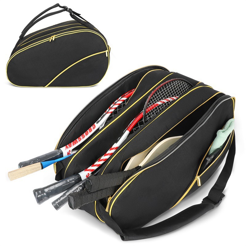 Outdoor Sports Racket Storage Backpack Cross Border Customized Large Capacity Waterproof Oxford Tennis Pickball Bags