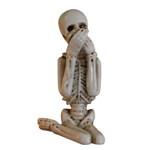 Figuras de Esqueleto en Pose de Yoga para Fiesta de Halloween, Estatuas en Forma de Calavera, Pequeñas Esculturas de Resina, Adornos Decorativos - Product Image 5
