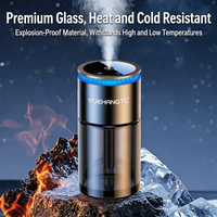 Diffuseur d'aromathérapie intelligent pour voiture, directement de l'usine, avec projection d'étoiles, marche/arrêt automatique, 180 ml, spray de parfum RGB tricolore, logo personnalisé, diffuseur de voiture