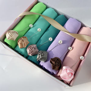 YOMO verano Color mujer liso crepé HIjabs gasa bufanda suave chales musulmán arrugado envuelve diadema personalizar caja de regalo Foulard - Product Image 2