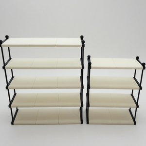 رف تخزين بلاستيكي على الطراز الاسكندنافي بجانب السرير مع خمس طبقات ومقاوم للأتربة لتزيين غرفة المعيشة - Product Image 5