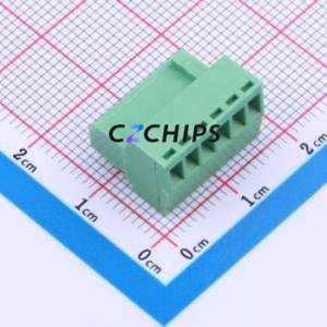 JL15EDGY-25406G01 Plug-in Terminal Block P=2.54mm Connector ( Connector Type: Plug )( Construction: 1x6P )( Pitch: 2.54mm ) - Product Image 2