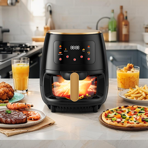 Freidora de Aire Digital con Ventana Visible de 4.5L, 1400W, SKD CKD, Cocina Eléctrica sin Aceite, Electrodoméstico de Cocina con Ventana Transparente, KA03005 - Product Image 6