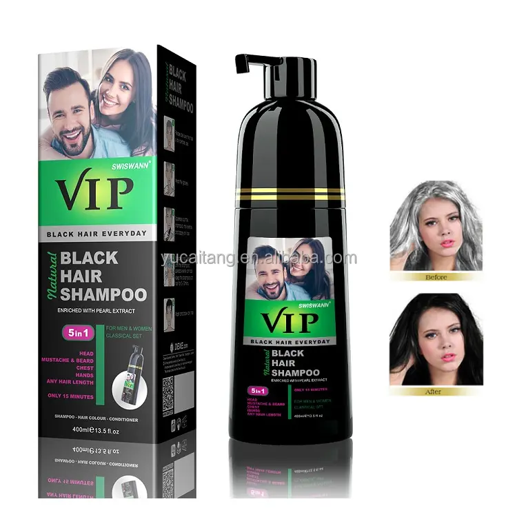 Dexe VIP Hair Dye Manufacturer Wholesale Fast Herbal Black Hair Color Shampoo For Man And Women
