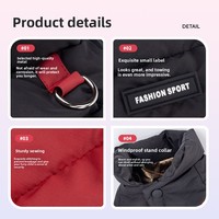 Vêtements d'hiver chauds et épais en coton rembourré pour chiens, coupe-vent, avec sangle de traction, imperméables, décontractés, pour chiens Teddy