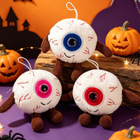 Porte-clés Peluche Œil de Déguisement Halloween, Pendentif Sac à Dos Œil Veine de Sang, Décoration Cadeau, Vente en Gros Personnalisable