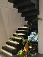 Escalier intérieur superposé sur mesure pour villa, duplex, appartement, structure en acier