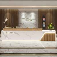 Comptoir de réception moderne pour clinique médicale, bureau, bâtiment de bureaux, comptoir de réception pour boutique