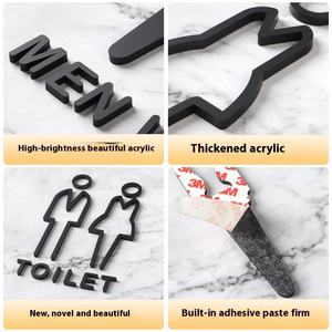 ไฟสีเขียวแสดงผลแบบ3D <span class=keywords><strong>ป้าย</strong></span>อะคริลิคสำหรับประตูห้องน้ำผู้ชายผู้หญิงห้องน้ําโฆษณาสำหรับสำนักงาน<span class=keywords><strong>ห้องน้ำ</strong></span>สาธารณะ - Product Image 3