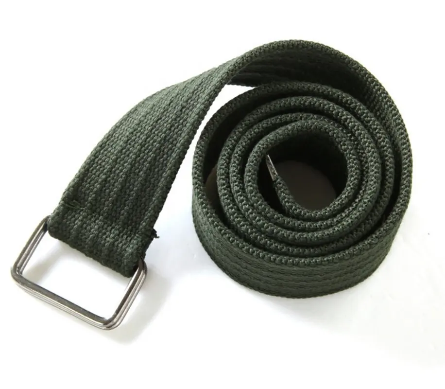 Sabuk Web pola hijau tentara 38mm, Jeans katun ramah lingkungan, sabuk kanvas berkendara, sabuk tali Web