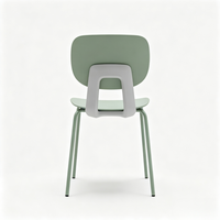 Chaise de salle à manger moderne en plastique et métal, économique et peu encombrante, écologique, pour restaurant, café, hôpital, appartement