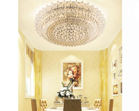Plafonnier LED en cristal avec base en fer Zhongyi, télécommande, design moderne, finition chromée, compatible 220V, éclairage pour la maison et le bureau