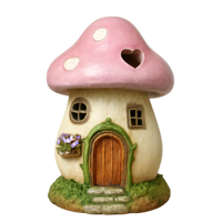 Moule personnalisable en résine pour maison champignon faite à la main et peinte à la main, décoration de jardin, cadeau de vacances, terrasses, balcons, unique