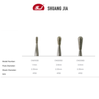 SHUANGJIA toutes tailles en forme de poire de haute qualité diamant moyen lisse la zone de cuticule foret à ongles diamant