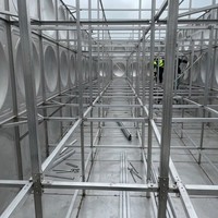 Réservoir d'eau en acier inoxydable SUS304, panneau modulaire, réservoir d'eau rectangulaire pour l'eau potable, la lutte contre l'incendie, l'utilisation industrielle