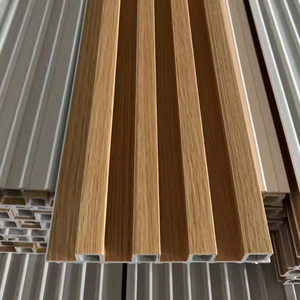Panneaux muraux WPC à grain de bois artistique, traitement personnalisé, ondulés, imperméables, insonorisés, pour hôtels modernes, boutiques, télévision et usage domestique - Product Image 4