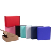 Boîtes d'expédition en carton ondulé noir en stock 15x15x5cm, prêtes à être expédiées, petites boîtes pour colis et rangement