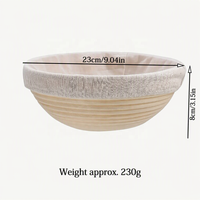Panier de levage ovale en rotin tressé à la main avec doublure en coton pour la cuisson du pain au levain – Outil de boulangerie artisanale en gros