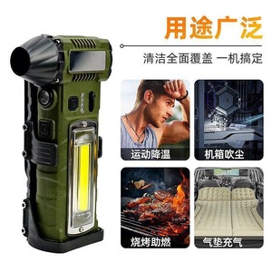 พัดลมพกพาแรงสูงแบบเทอร์โบ 18V ชาร์จ USB ใช้ได้กับรถยนต์ ตั้งแคมป์ และกิจกรรมกลางแจ้ง - Product Image 4