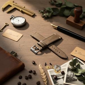 Correas <span class=keywords><strong>de</strong></span> <span class=keywords><strong>Reloj</strong></span> Inteligente para Accesorios <span class=keywords><strong>de</strong></span> <span class=keywords><strong>Reloj</strong></span> Omega, <span class=keywords><strong>Correa</strong></span> <span class=keywords><strong>de</strong></span> <span class=keywords><strong>Cuero</strong></span> Vintage <span class=keywords><strong>de</strong></span> 20 mm con Costuras Laterales, Brazalete - Product Image 4