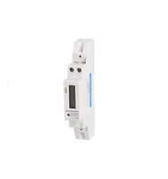 Compteur monophasé Compteur de fréquence de courant maximum sans fil 40A avec affichage kWh Watt-heure Compteur électrique sur rail DIN