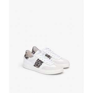 Zapatillas Deportivas para Mujer Nero Giardini, Blancas con Estampado de Leopardo, Zapatos de Lona a la Moda - Product Image 2
