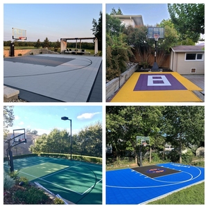 Portatile sport Rover acero erba campo 3x3 Interlocking artificiale Taraflex Fiba legno Indoor/Outdoor basket pavimenti Eco - Product Image 5