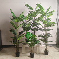 Vente en gros de plantes artificielles Monstera de 120-200 cm, plantes Monstera hautement réalistes en pot pour la décoration intérieure, taille personnalisée