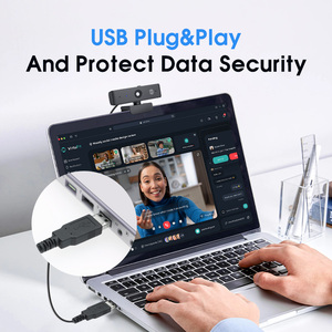 Cámara <span class=keywords><strong>Web</strong></span> 4K <span class=keywords><strong>con</strong></span> Enfoque Automático para PC de Escritorio y Portátil, 4K 30fps <span class=keywords><strong>con</strong></span> 2 Micrófonos USB2.0, para Enseñanza, Conferencias en Vivo y Computación - Product Image 6